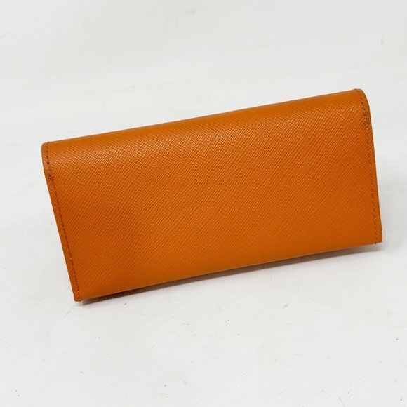 TORY BURCH Orange Genuine Sunglasses Eyeglasses Case Magnetic Close - Picture 3 of 5